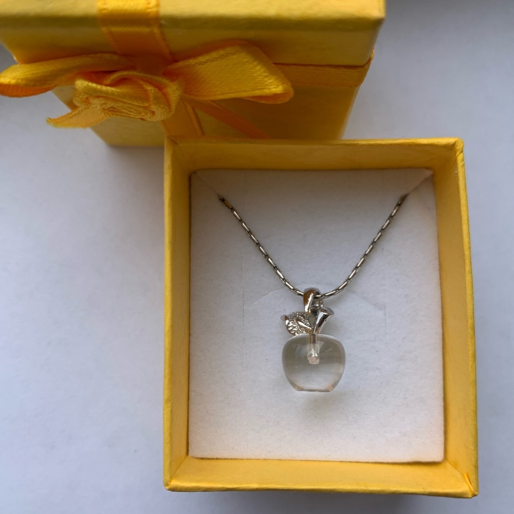 NEW Silver Apple Necklace